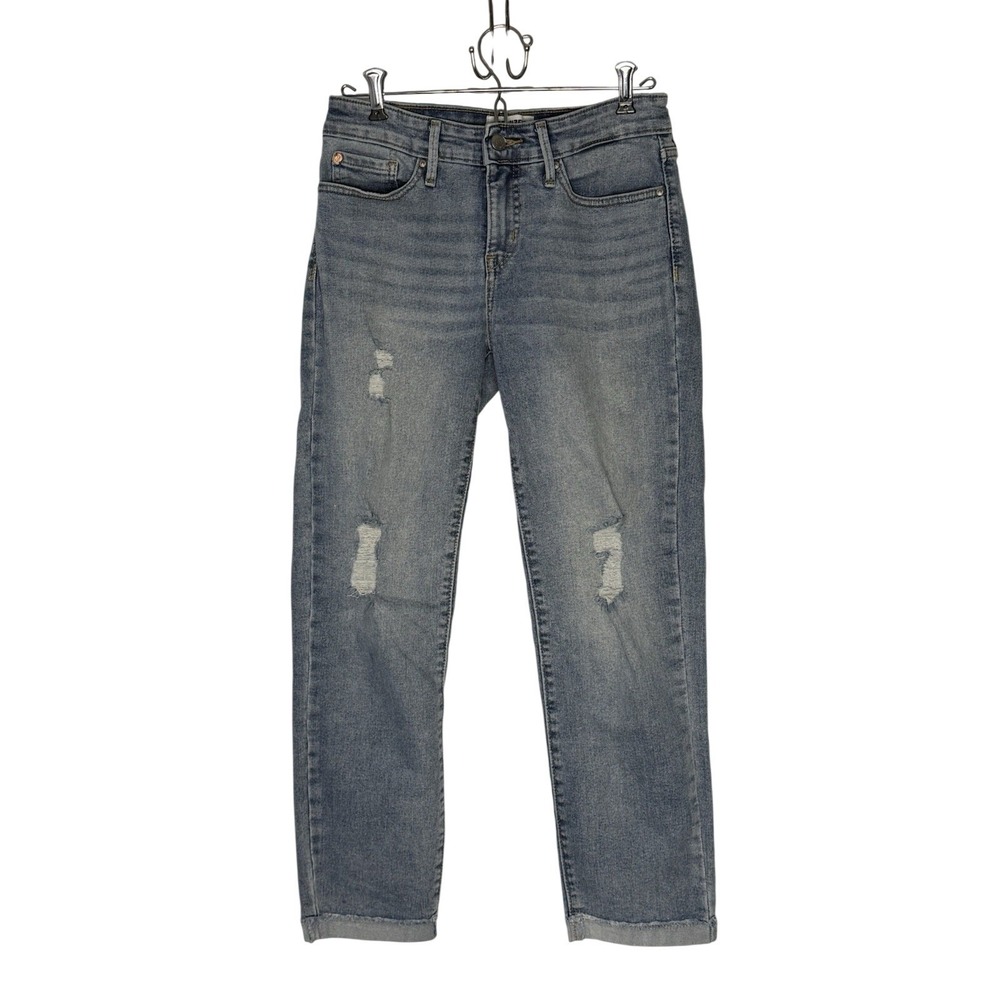Denizen from Levis Mid Rise Boyfriend Jeans Women's 4 W27, Distressed, Med Light